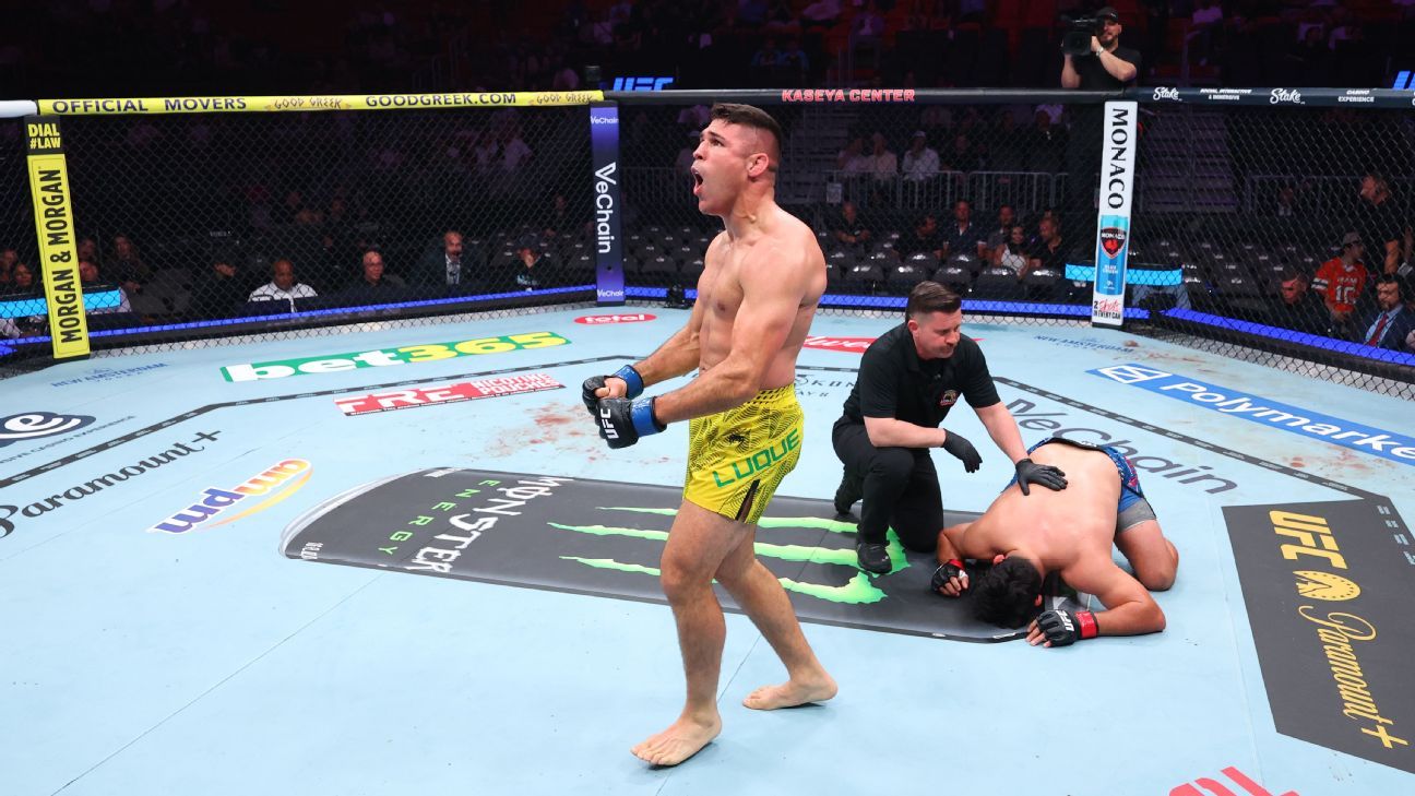 Vicente Luque tem estreia 'dos sonhos' nos médios, finaliza 'medalhão' e volta a vencer no UFC após quase dois anos
