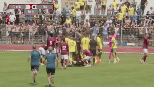 violente altercation dans un match amical du FC Metz