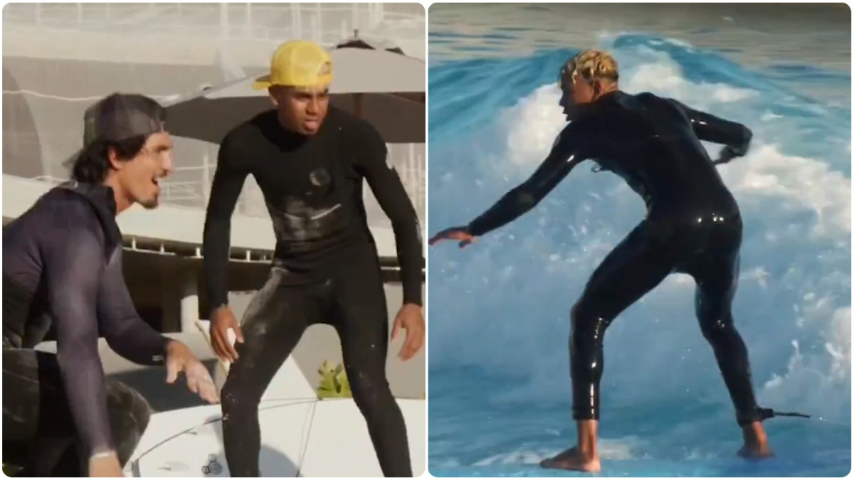 ¡Modo surfista activado! Lamine Yamal entrenando con Gabriel Medina, el campeón olímpico de surf
