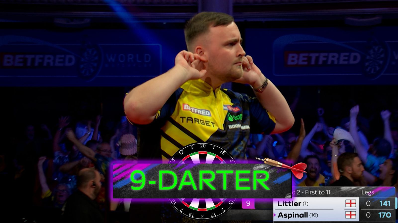 'Let's all calm down!' | Littler nails outrageous NINE-DARTER in OPENING leg!