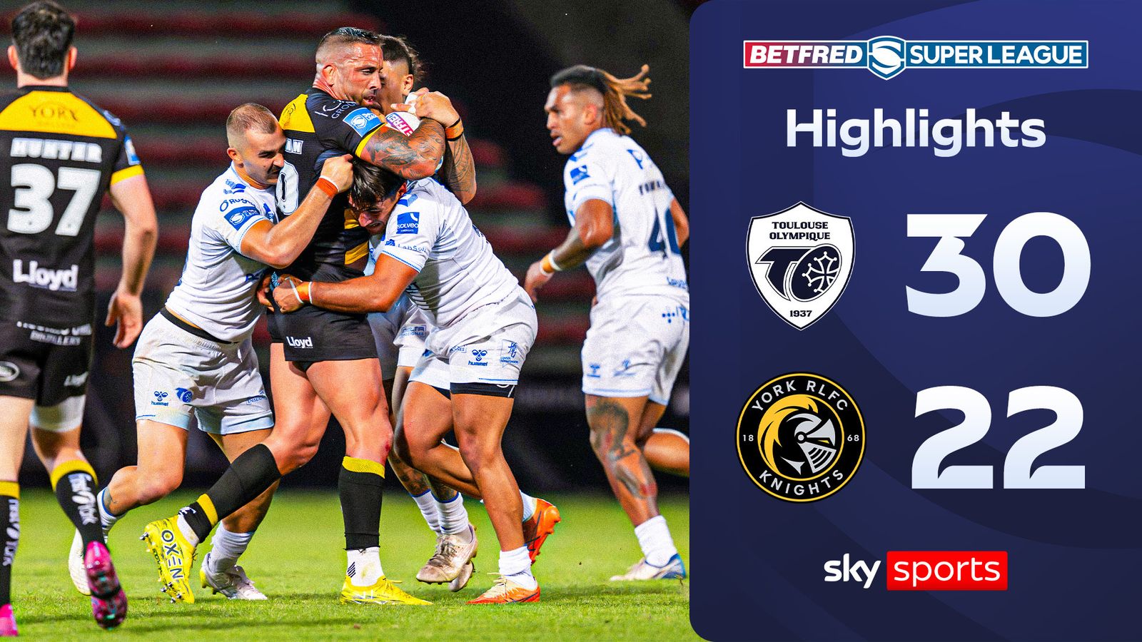 York Knights' winning run ends with 30-22 defeat to Toulouse