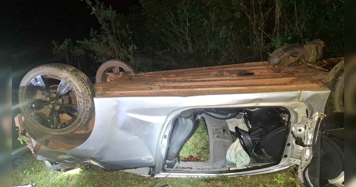 Capotamento na PR-092 deixa motorista morto no Norte Pioneiro