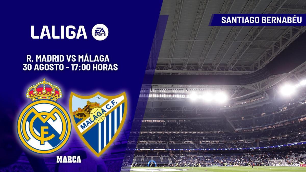 Real Madrid – Málaga en directo | Última hora de LALIGA EA Sports hoy en vivo