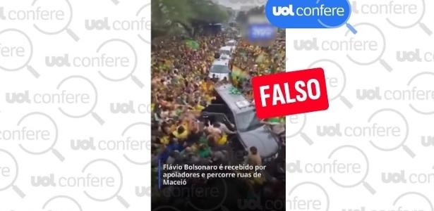Vídeo mostra carreata de Jair Bolsonaro em 2024, não de Flávio em 2026