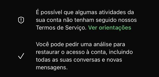 Usuários relatam que tiveram conta bloqueada do WhatsApp sem motivo
