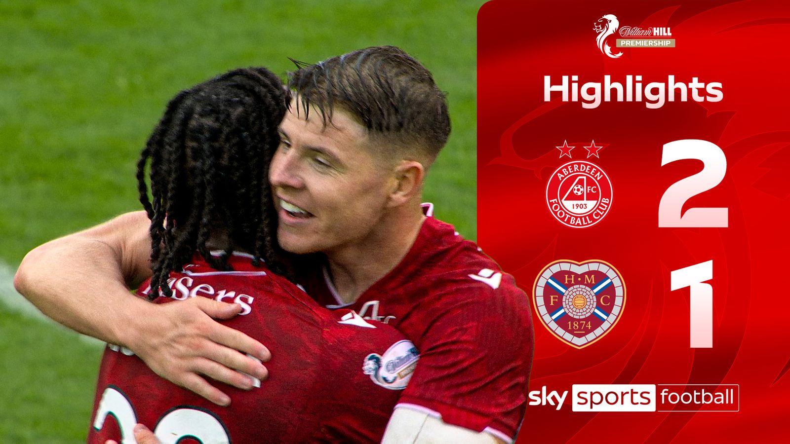 Highlights: Aberdeen score twice after ninety minutes to beat Hearts