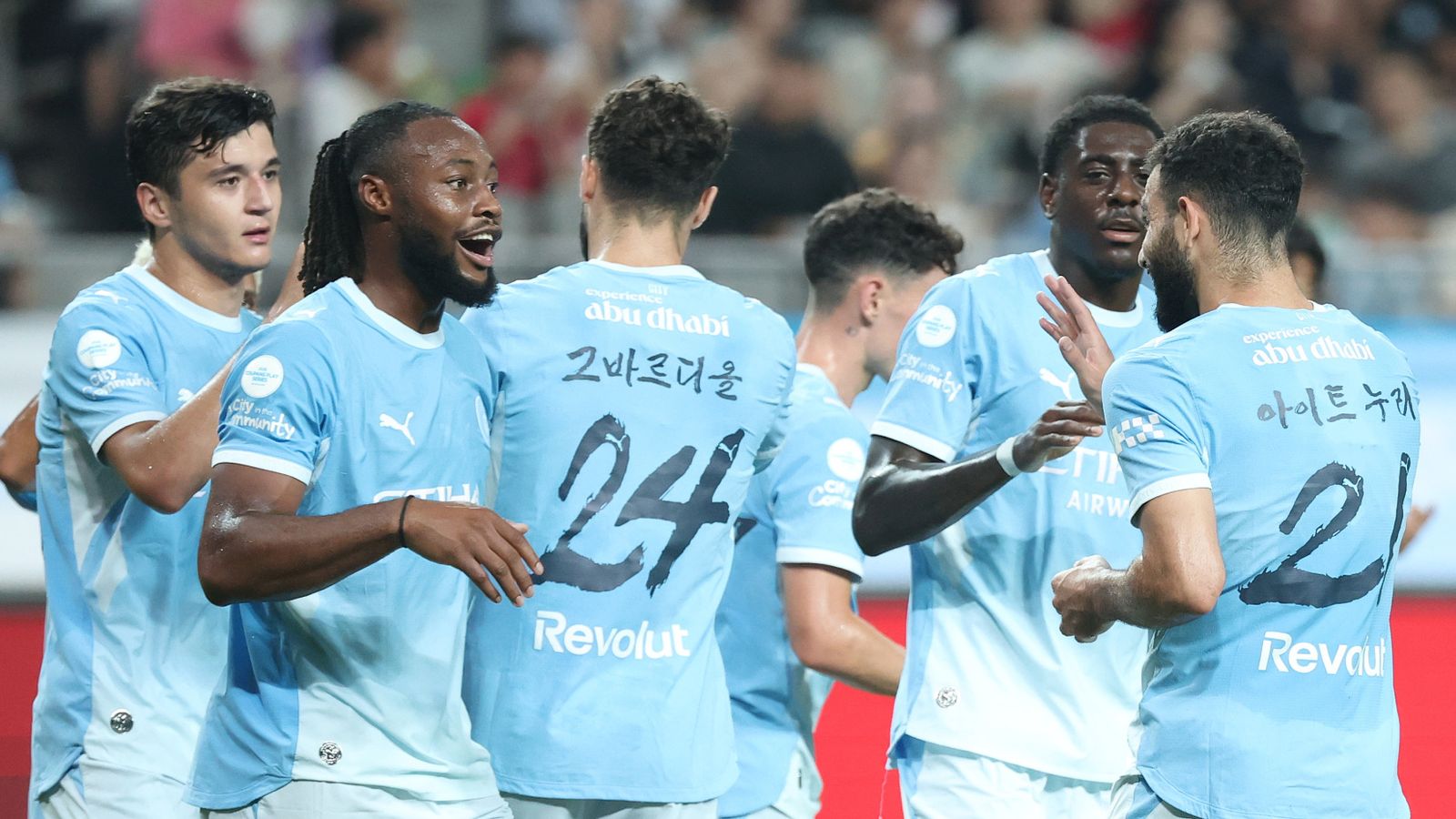New Man City XI in second half as they lead K-League All Stars LIVE!