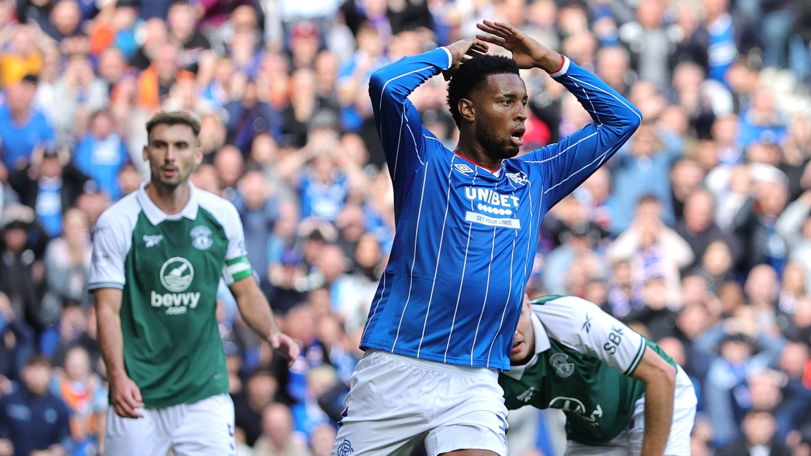 Youssef Chermiti: Rangers reveal ACL injury suffered in Hibernian loss that rules striker out for ‘significant period of time’ | Football News