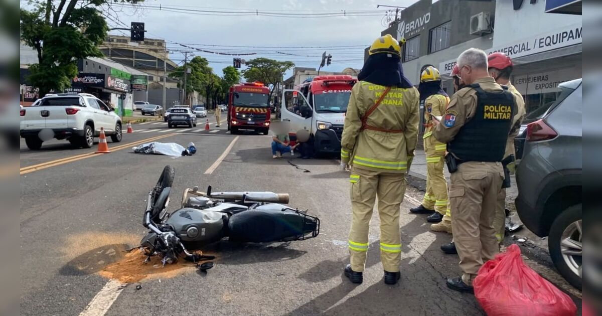 Motociclista morre em colisão com carro em avenida de Apucarana