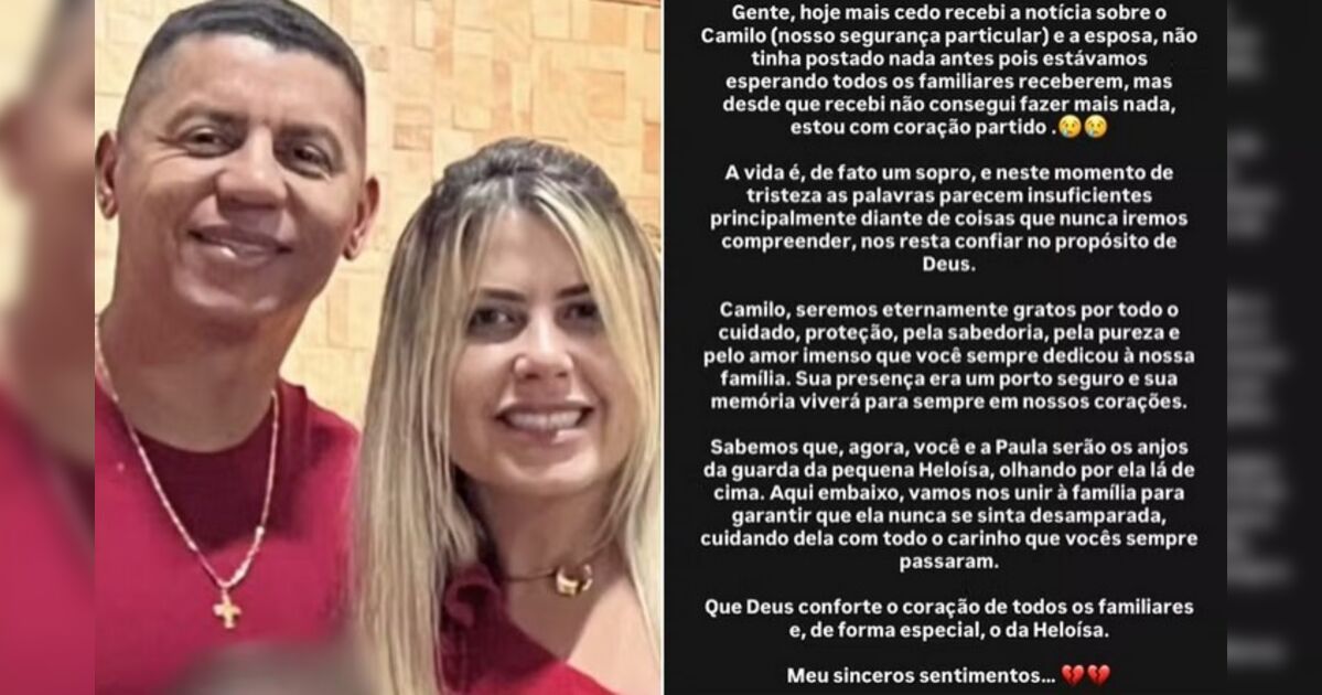 Virgínia Fonseca lamenta morte de segurança e esposa em acidente de moto