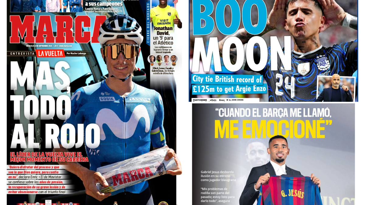 Las portadas del miércoles: Mas, todo al rojo y Enzo ficha a Enzo