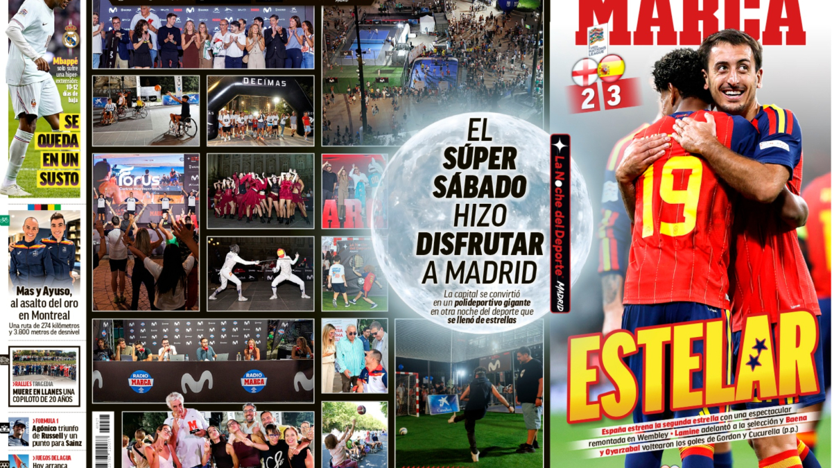 Las portadas del día: estelar, festival en Wembley…