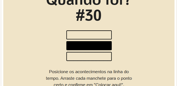 você consegue acertar a ordem dessas notícias?