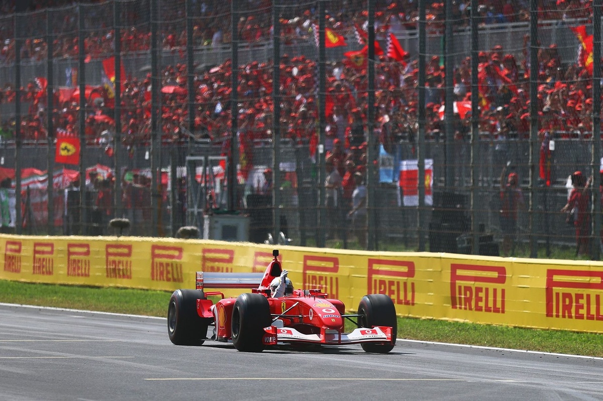 WATCH: Sebastian Vettel pays emotional Michael Schumacher tribute in Ferrari F2002