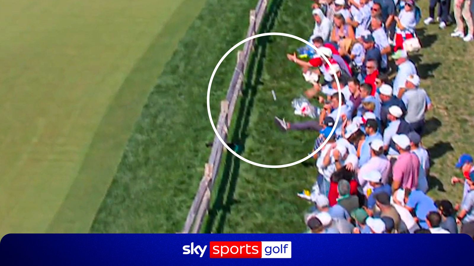'Somebody KICKED it?!' – Conners' approach shot is volleyed back into play by a fan!