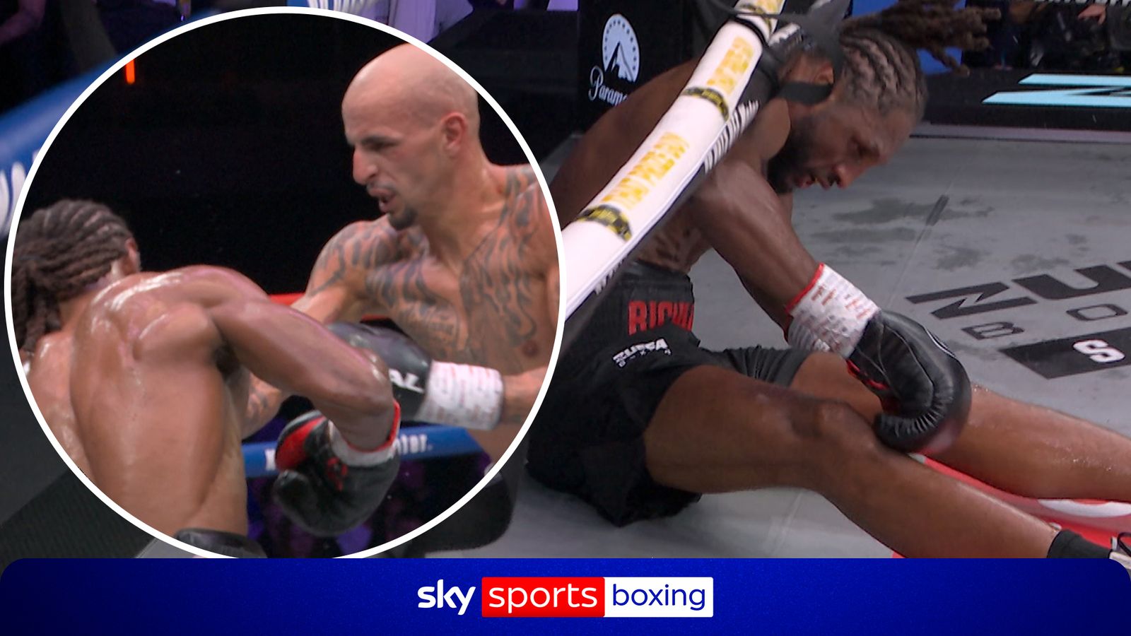 Saved by the bell! Richards survives dramatic knockdown!