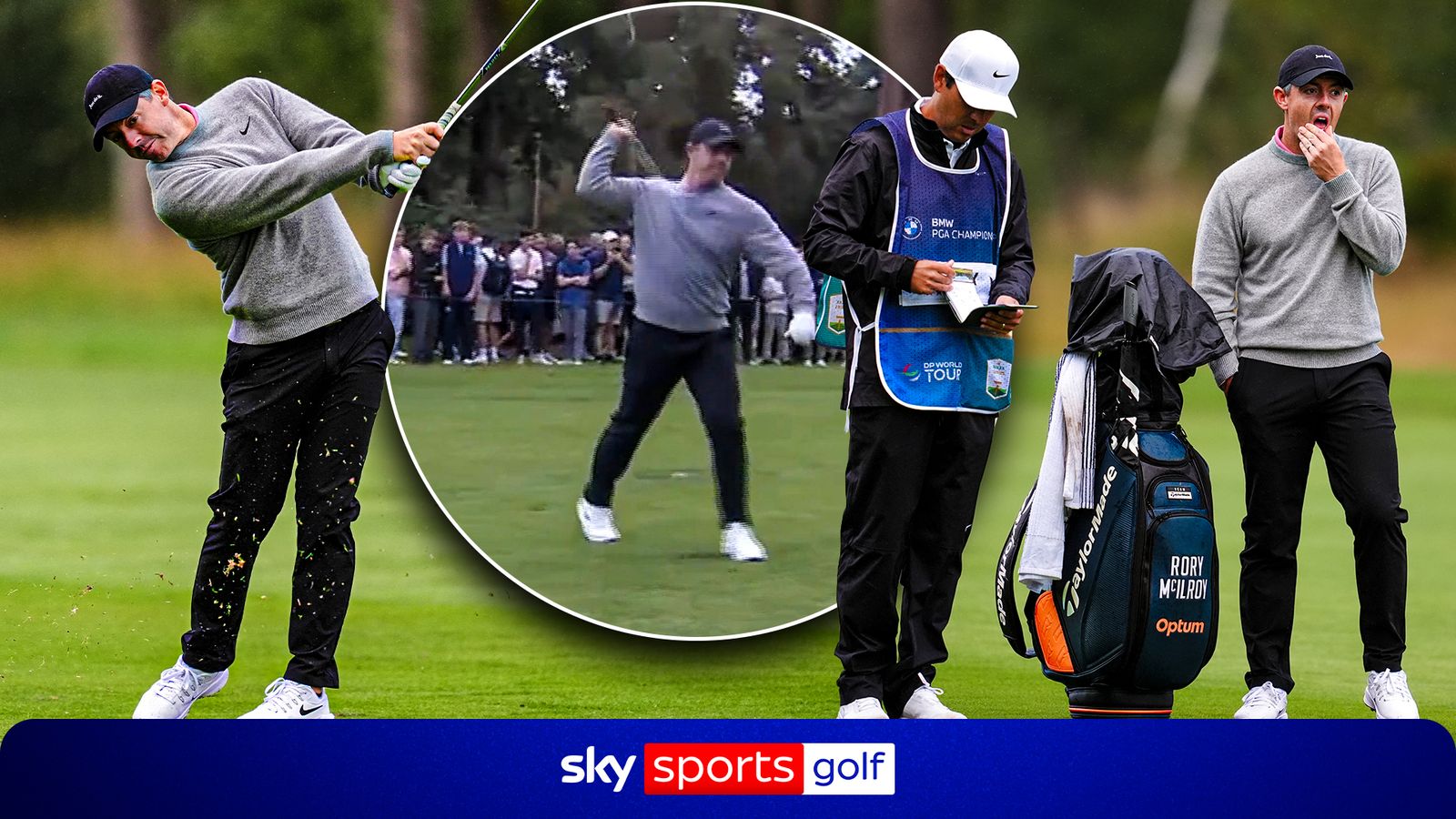 'He's furious!' – McIlroy feigns club throw before finding rough a hole later!