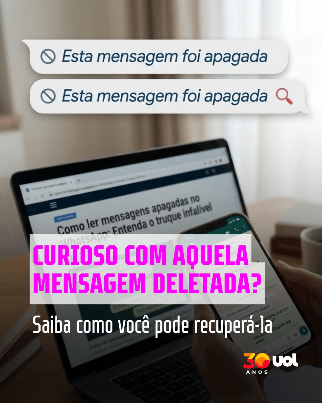 Apagaram a mensagem no Whatsapp? Tem um truque pra ler mesmo assim