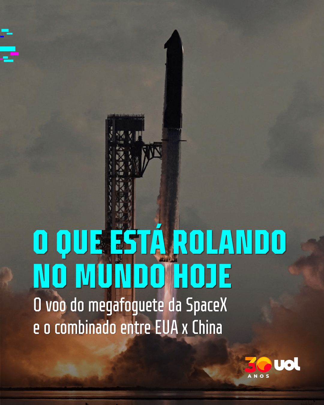 O que tá rolando hoje: combinado entre EUA e China e o megafoguete lançado