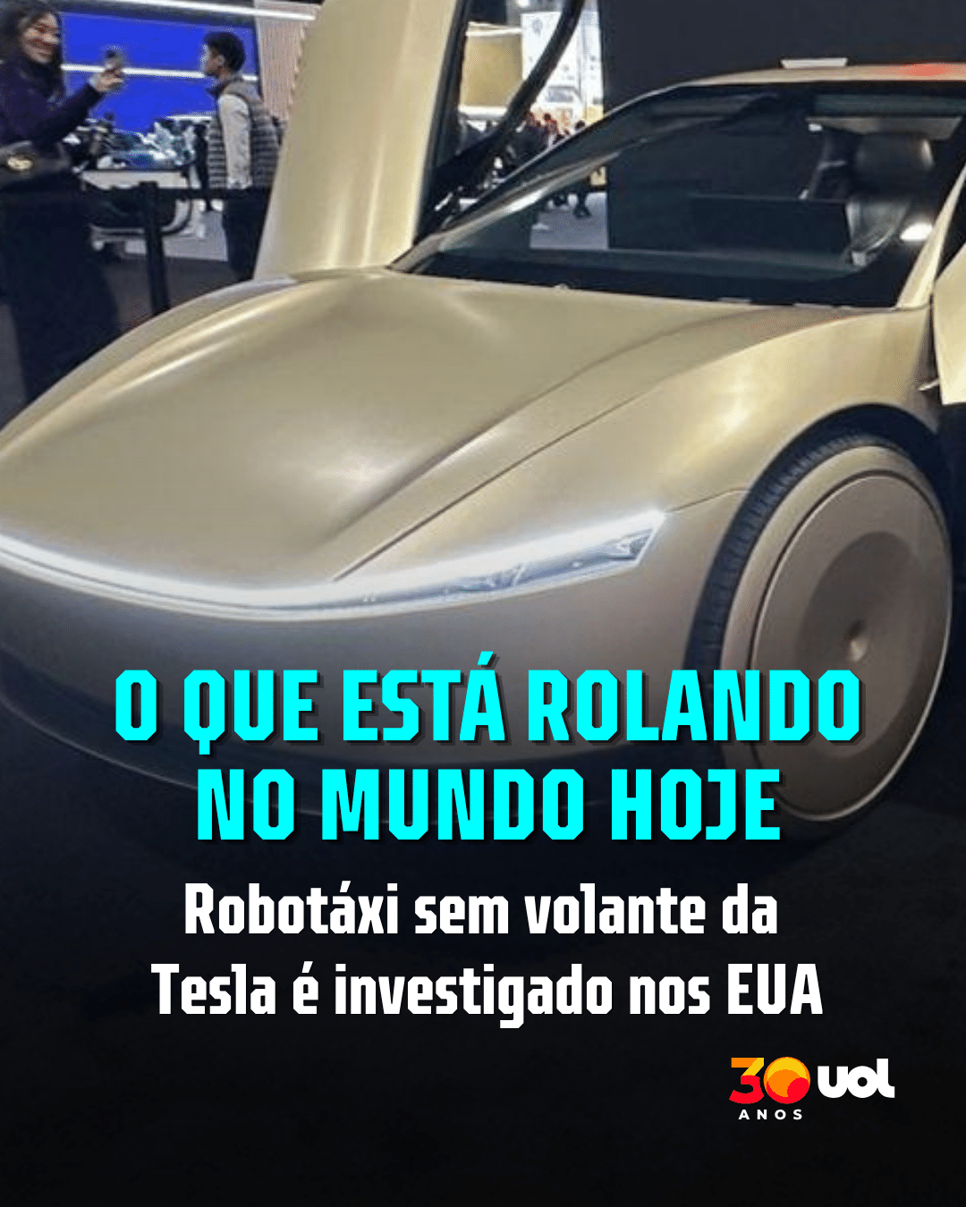 O que tá rolando: Tesla é investigada nos EUA por robotáxis sem volante