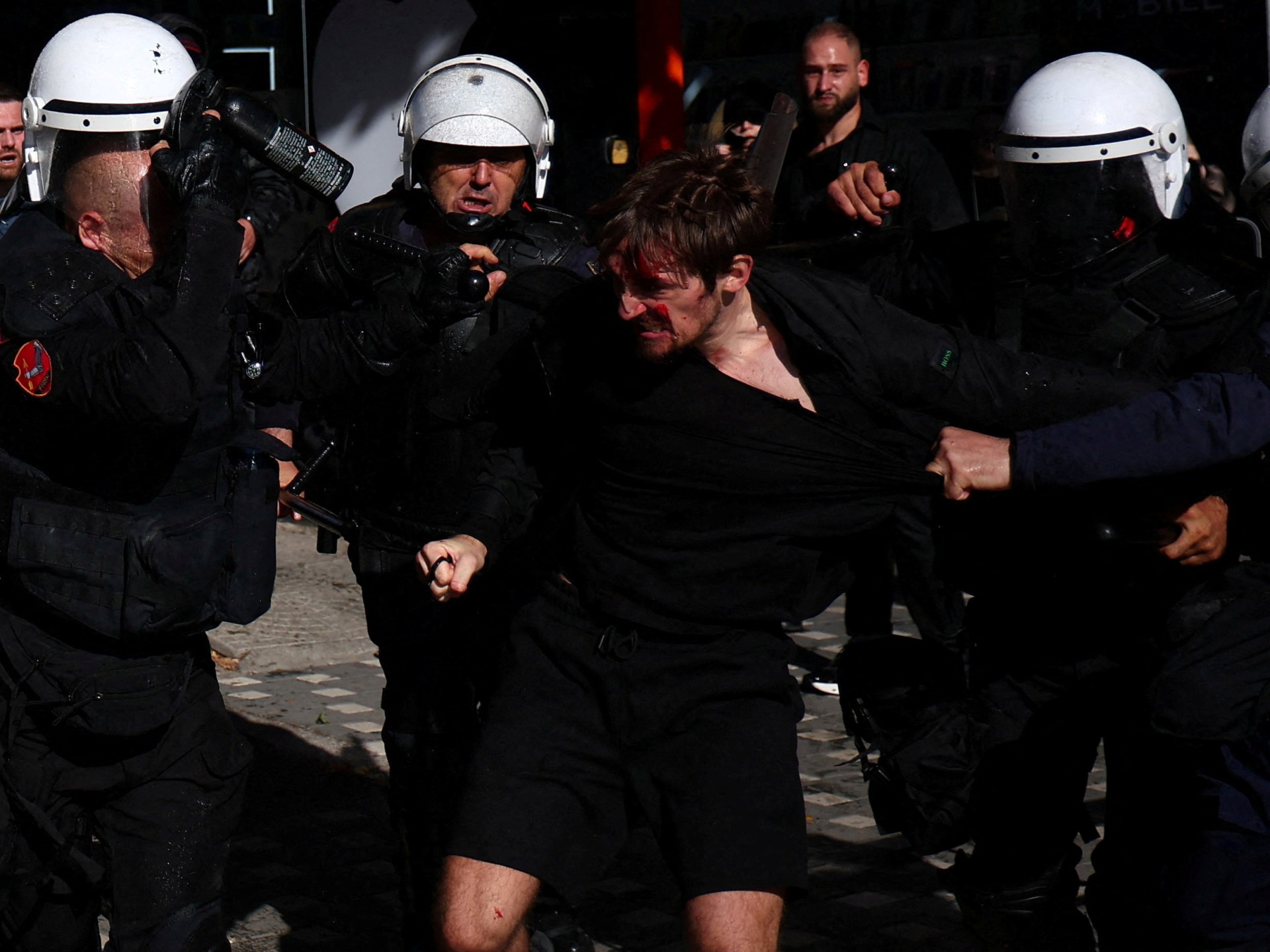Photos: Student protest in Albania prompts violent clashes with police | Protests News