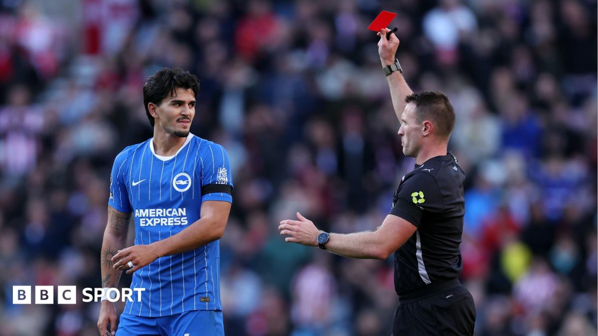 Pascal Struijk: Brighton defender’s red card given after VAR intervention overturned