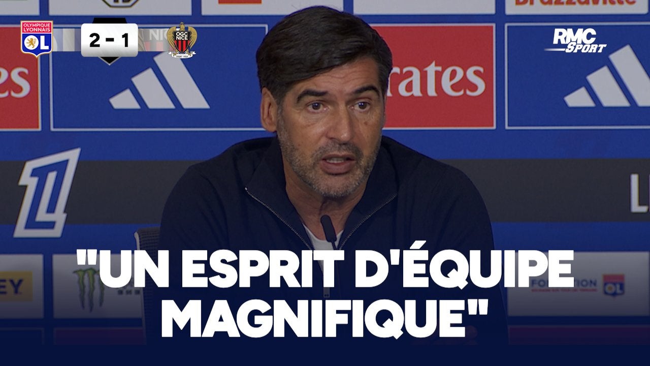 Lyon 2-1 Nice : "Un esprit d'équipe magnifique" Fonseca impressionné par ses joueurs