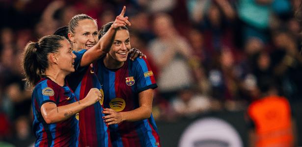 Barcelona faz 7 no Real em jogo com recorde de público feminino na Espanha