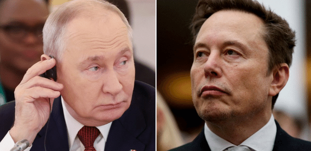Putin faz elogios a Musk por causa da Starlink: ‘gênio’