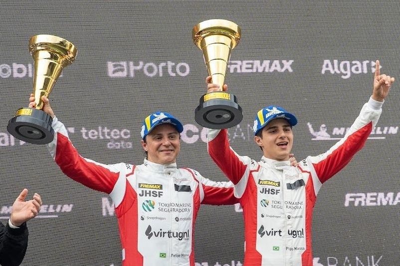 Pipo e Felipe Massa vencem pela 1ª vez juntos: “Para sempre”